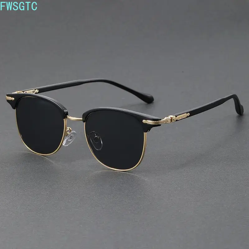 Unisex Retro Small Square-Round Metal Sunglasses - UV400 Lenses, Anti-Glare Effect, Silver/Brown/Gold Frames, Universal Fit, Classic Euro-American Vintage Design, Comfortable for Long-Duration Wear, Daily Outdoor Trips Driving Eyewear