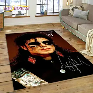 MJ King of Pop Michael Jackson Rug Carpet for Living Room Bedroom Home Decor,Floor Mat Non-slip Decoration for Sofa Doormat Gift