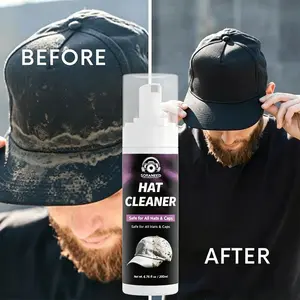 Special Cleaner for Household Hats. Removes stains quickly, features a mild formula that won't damage fabrics. Quick-drying and residue-free, it combines cleaning and maintenance functions, delivers long-lasting deodorization, and fits all types of hats.