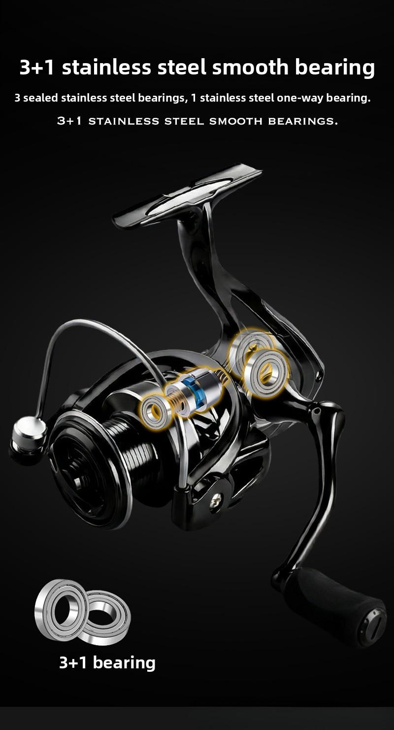 RTBLUE A9 Spinning Reel 15kg Max Drag, Saltwater Freshwater Fishing Reel Heavy Duty Durable