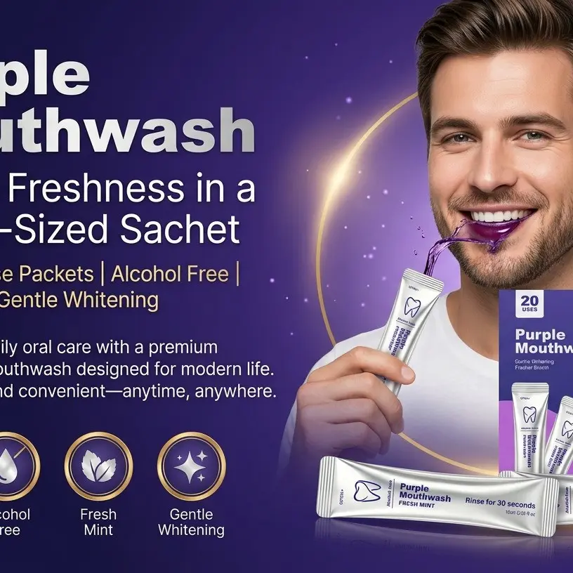 Mouthwash for Teeth Cleaning and Gentle Oral Care, Portable Strip Mouthwash for Brighter Smiles, Travel-Friendly Fresh Breath Solution