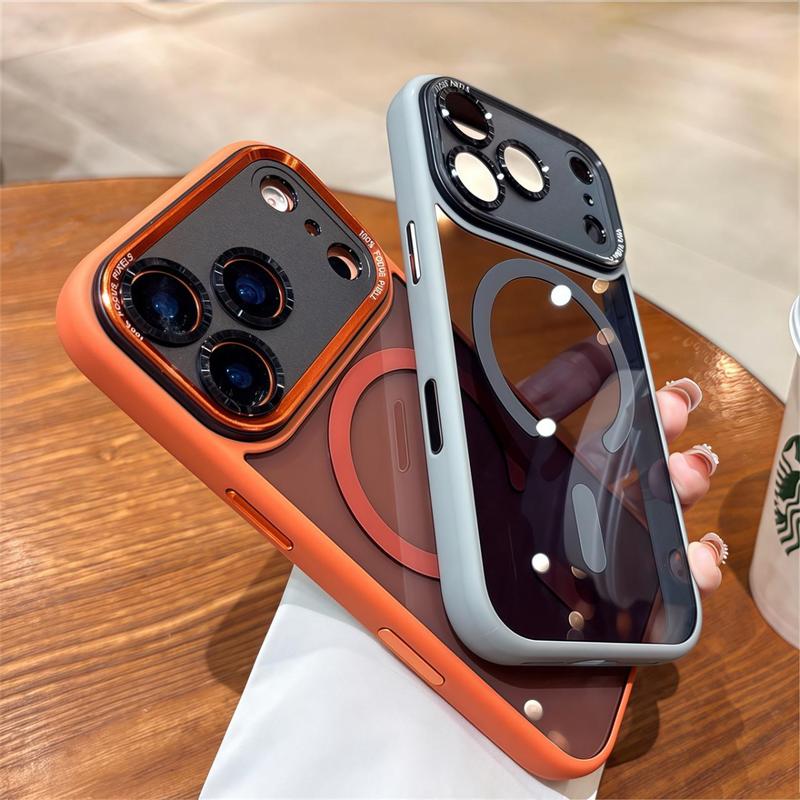 【 iPhone17 case 】Scrub skin sense magnetic for iphone17Pro Max 16 15 Air iPhone case silicone soft shell TPU+PC shockproof