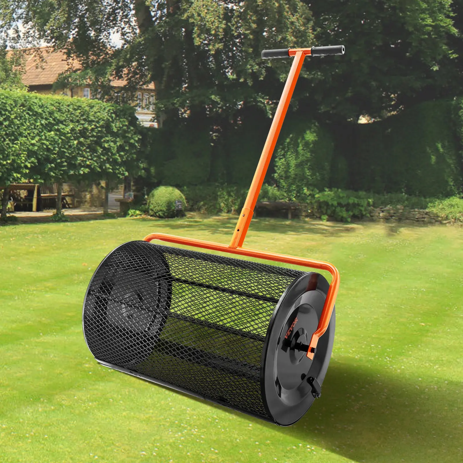 Compost Spreader Peat Moss Spreader  Inch Wide Height Adjustable Lawn & Garden Spreaders Compost, Top Soil, Mulch - Durable Lightweight Multi-Purpose Yard Care Equipment
