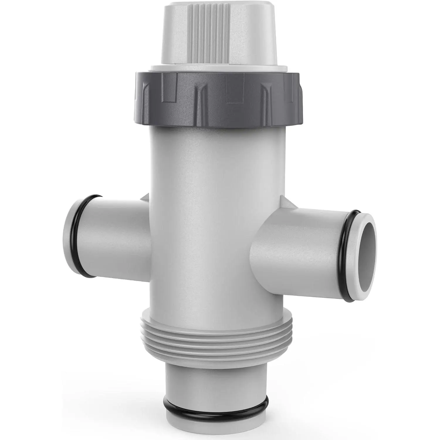 Universal Swimming Pool Hose Plunger Valve - 2 in 1 On/Off Valve for Above Ground Pools, Replacement Part for Filter Circulation System, Pool Accessories