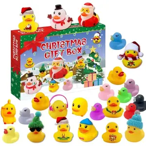 2026 Advent Calendar Rubber Ducks Bath Toys Christmas Blind Box Toy Ducks Mini Ducks  Kids Boys Girls Home Party Decoration Cruise Ducks Rubber Ducks in Bulk - 24 Pcs