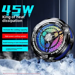 Universal 45W High-Power Mobile Phone & Tablet Radiator, Digital Display, AI Temperature Control, Silent Icing Cooling USB Accessory