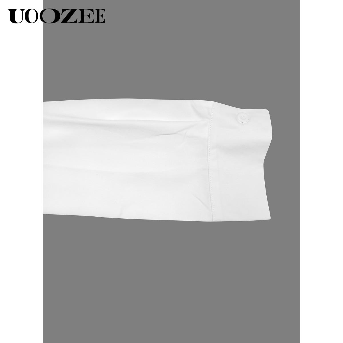 Women's Long Sleeves Loose Solid Color Lapel Collar Midi Dresses Shirt Dress