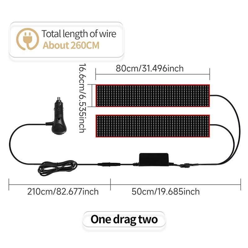 Car Windshield Demon Eye LED Panel, Remote Control Car LED Matrix Panel, Multifunctional Car LED Matrix Panel Display, Car Front Light