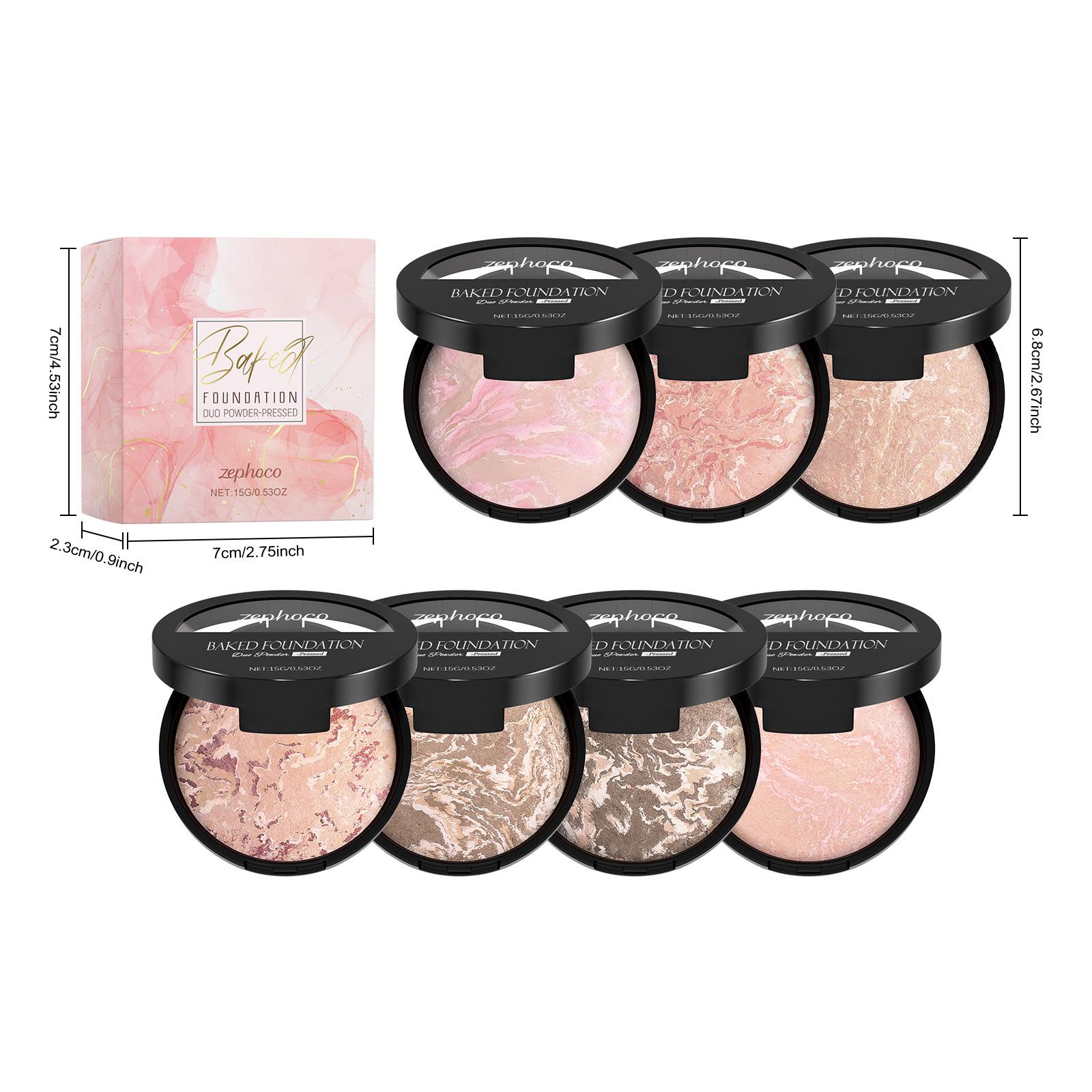 Concealer powder series, setting light and fit delicate mist makeup effect replenishment portable concealer powder