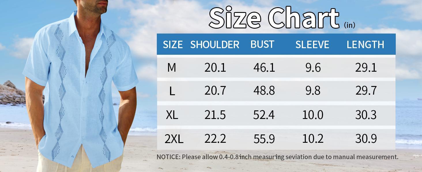 PASLTER  Men Cuban Guayabera Shirts Linen Short Sleeve Button Down Cotton Mexican Beach Wedding Shirt Casual Kurta Menswear