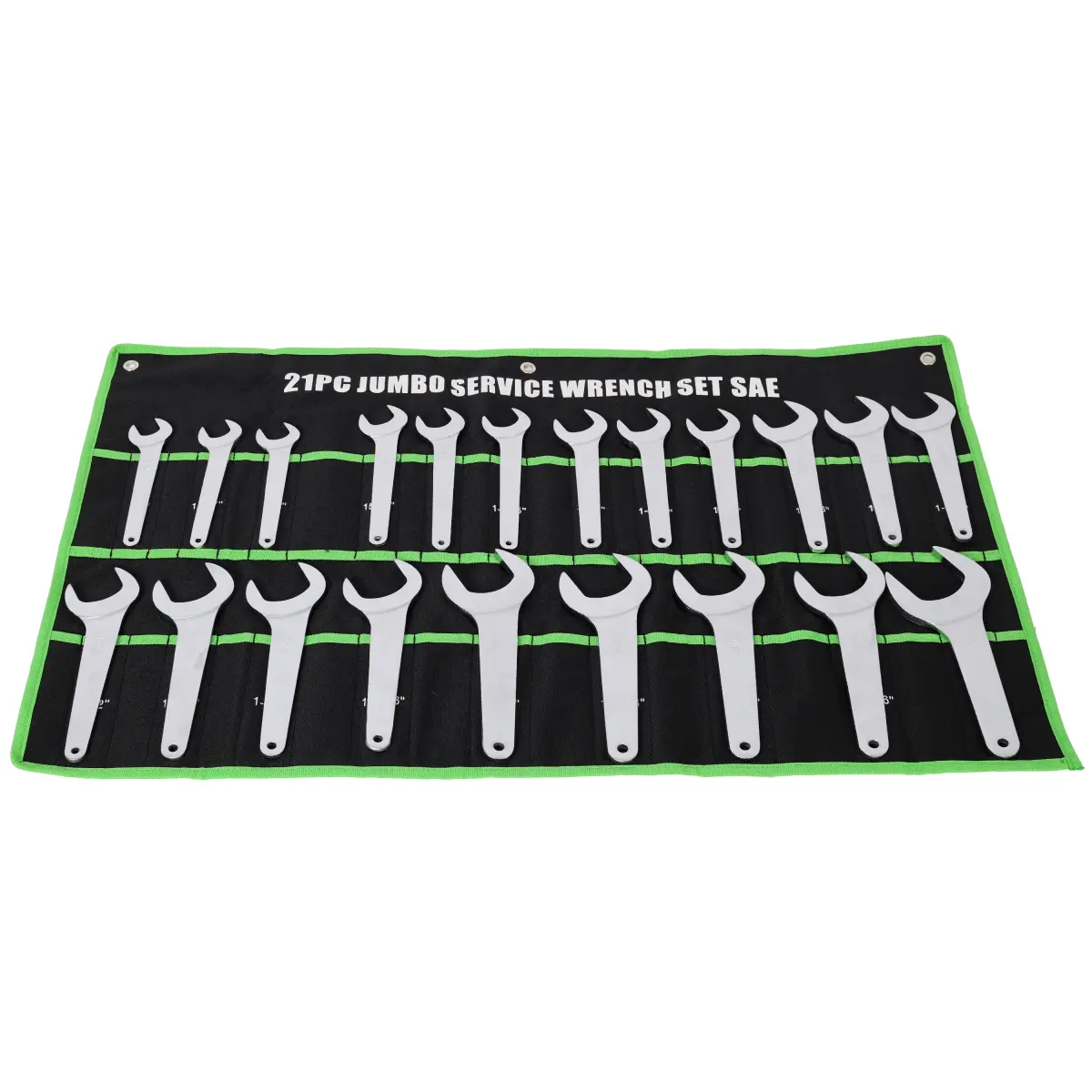 21 Pcs SAE Flare Nut Wrench Set, CRV Steel Hydraulic Line Wrenches 3/4" to 2" with Roll-Up Storage Pouch for Automotive Repair Hydraulic Equipment Maintenance