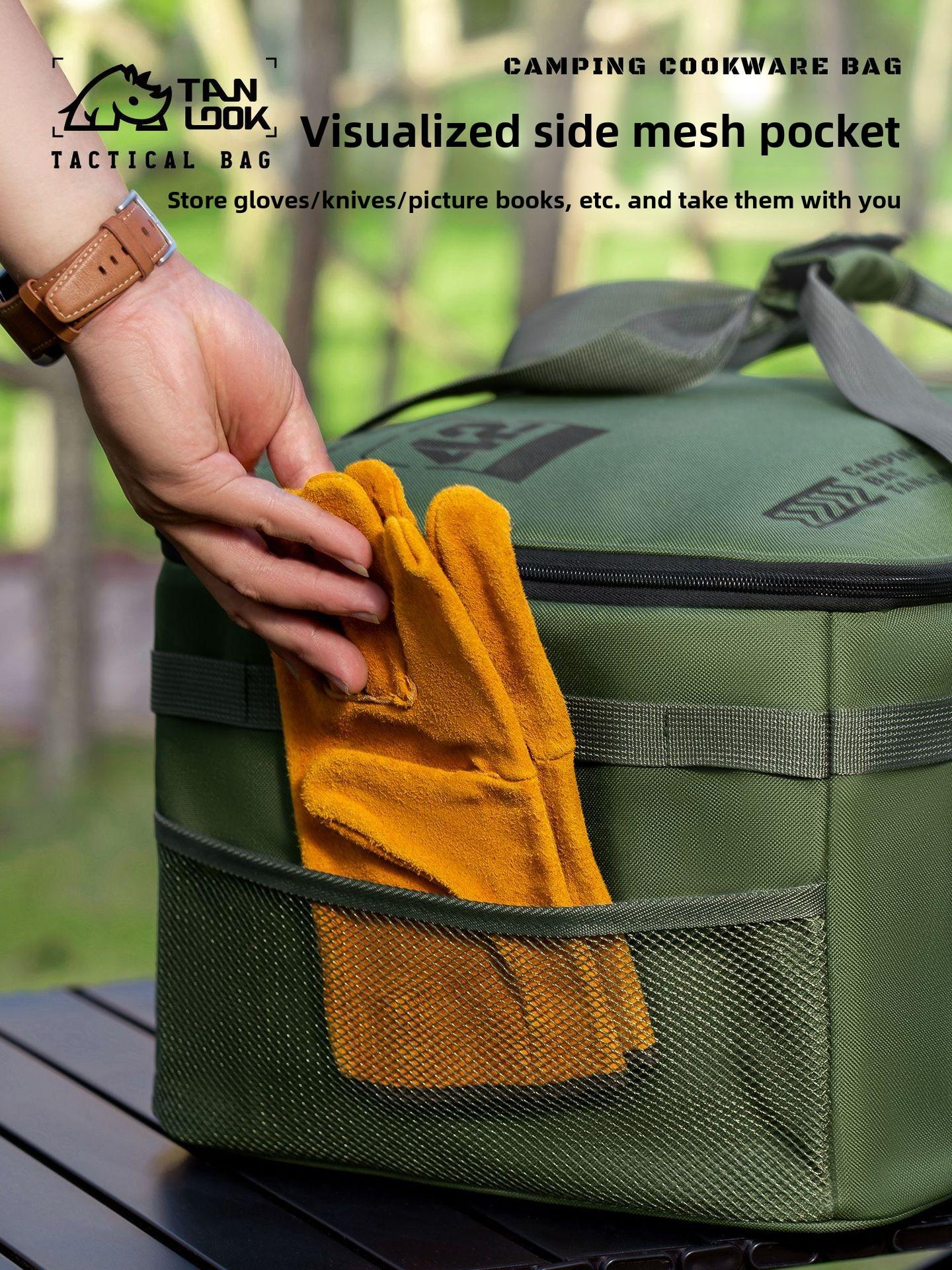 Outdoor camping insulated bag, thickened Oxford cloth storage bag, insulated and cold-keeping large-capacity lunch bag