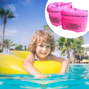 6 Pack Kids & Adult Swimming Arm Float Rings, PVC Inflatable Swim Arm Bands Sleeves