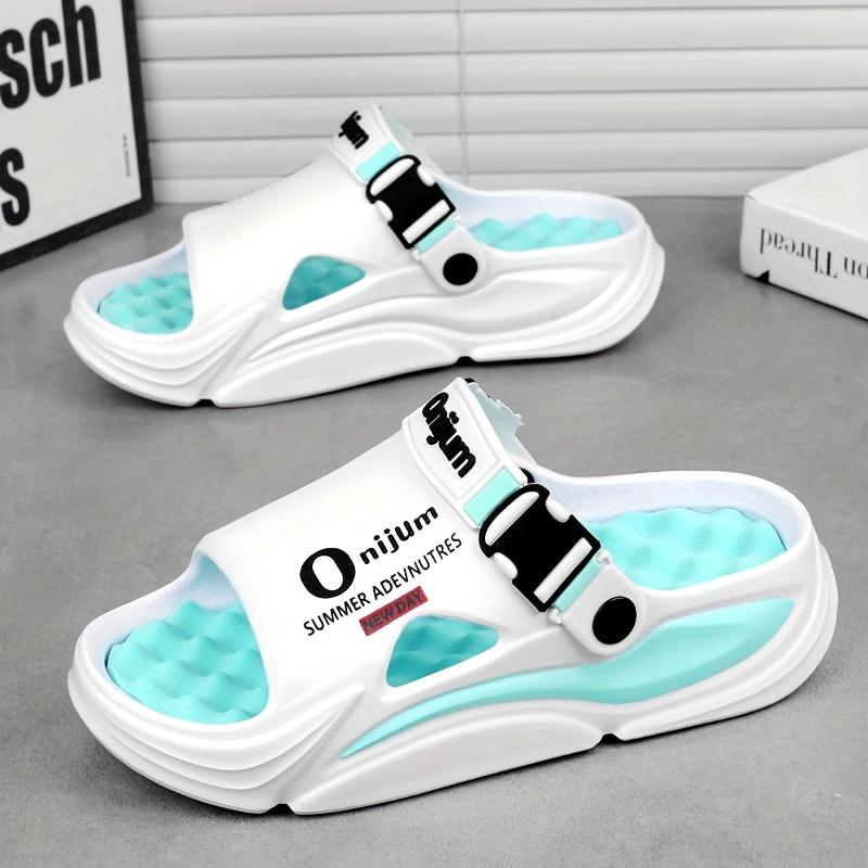 [Massage Cooling Slippers] Unisex Massage & Stress-Relief Cooling Slippers, Summer Anti-Slip & Odor-Resistant Soft-Sole Shock-Absorbing EVA Sandals, Trendy & Versatile Slip-On Sandals for Home and Outdoor Use for Men and Women, Women Shoes