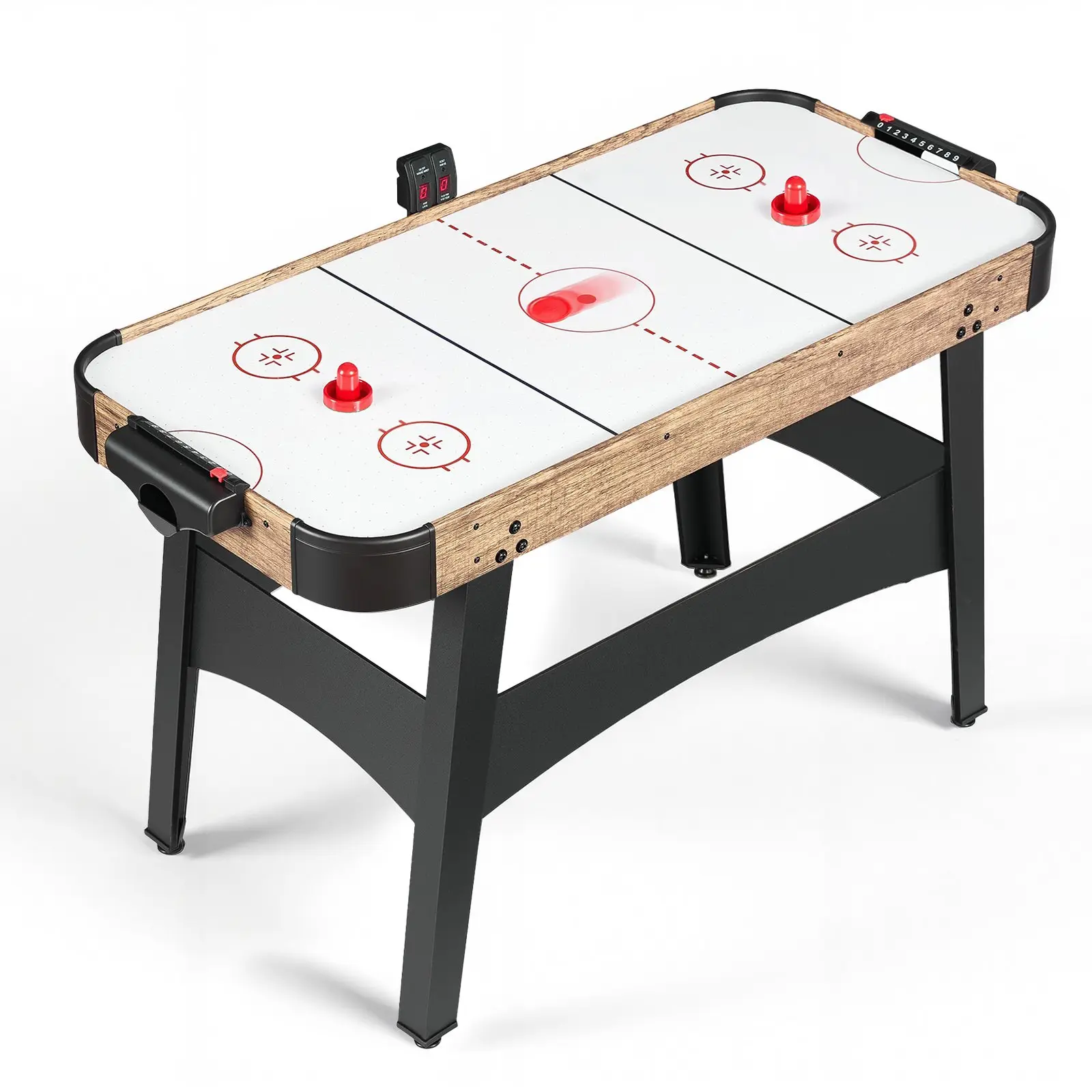 【toolupgrade】VEVOR 54" Air Hockey Table with Electronic Scorer High-powered Blower, for Family Game Room, Basements and Home Air Powered Hockey Arcade Game Table Set with Pushers Pucks, Stable Leg