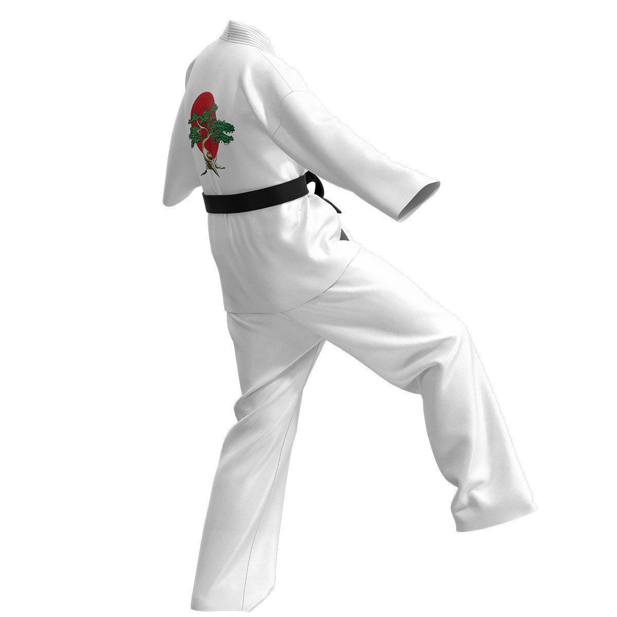 Karate Kids KOF Cobra Kai Cosplay Costume Kid Adult Black White Kimono Uniform Headband Anime Halloween Party Suit Tracksuit