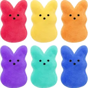Easter Bunny Plush Toy Set, 6 Pieces, Easter Basket Filler, Soft Plush Toys for Kids, Perfect Gift for Easter Party, Gifts
