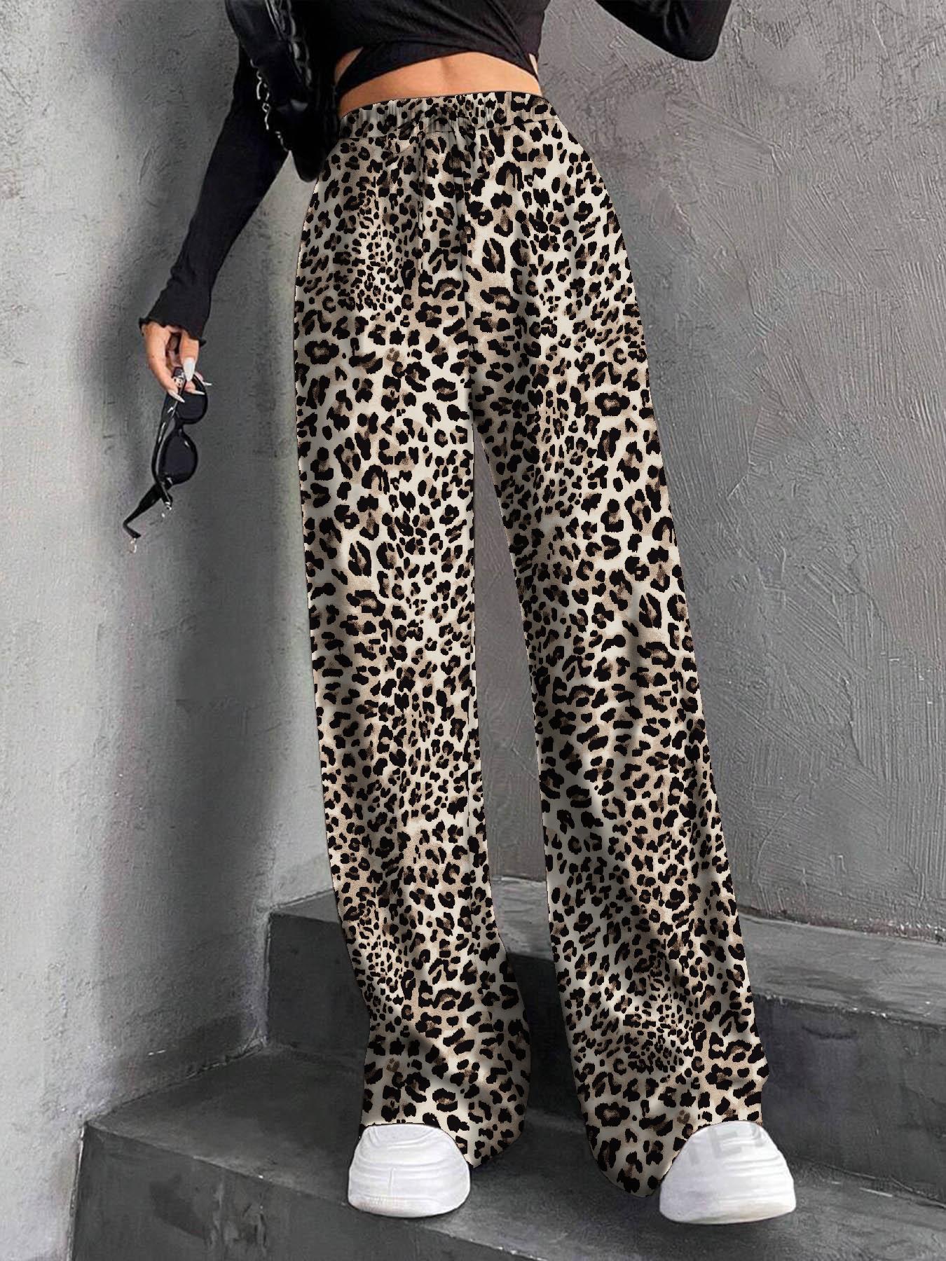 Women's Textured Tie Front Elastic Waist Straight Leg Pants, Casual Comfy Trousers for Daily Wear, Ladies Bottoms for All Seasons