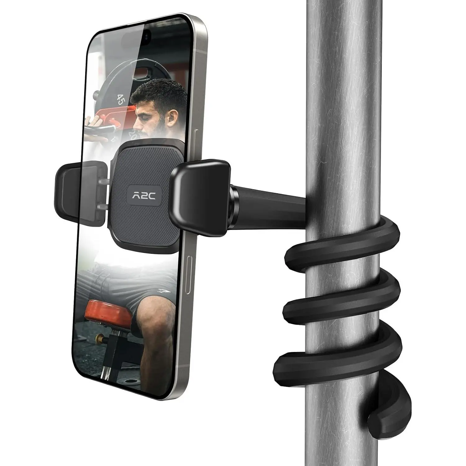 Flexible Phone Holder for Treadmill, Peloton, Stroller, Shopping Cart, Desk, Gooseneck Long Arm Phone Mount for 4.7”-6.9" Smartphones, Portable Gym Accessories Phone Holder, Gift for Men Women