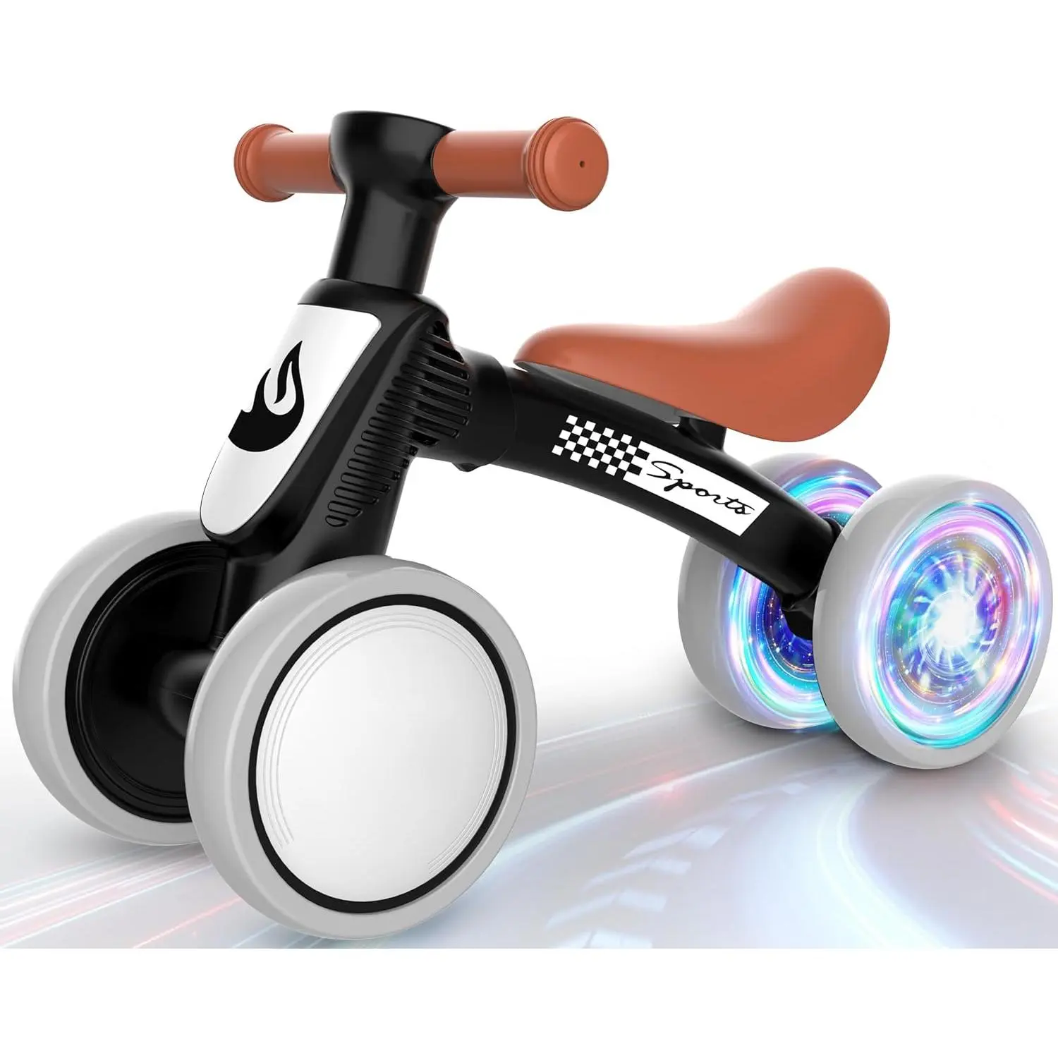 Colorful Lighting Baby Balance Bike Toys  1 Year Old Boy Gifts, 10-36 Month Toddler Balance Bike, No Pedal 4 Silence Wheels & Soft Seat First Bike, One Year Old Boy Birthday Gift.