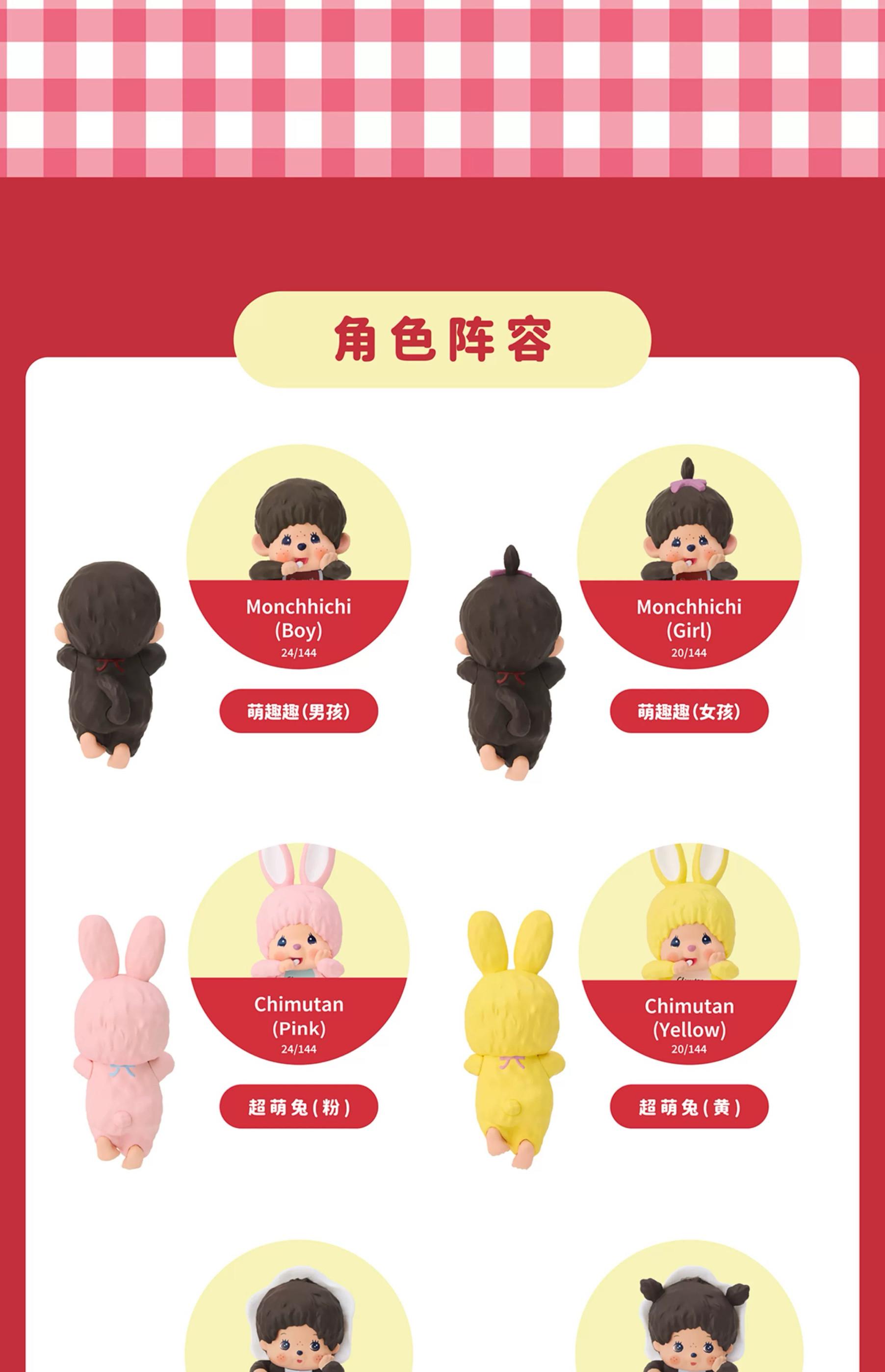 1394. Monchhichi Hippers Series Mini Figure Blind Box