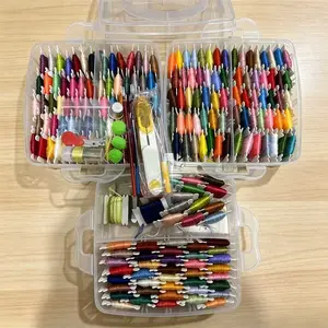 150 Color Cross Stitch Thread Set, Includes Three-Layer Storage Box and Complete Tools, Perfect for Handicraft Enthusiasts