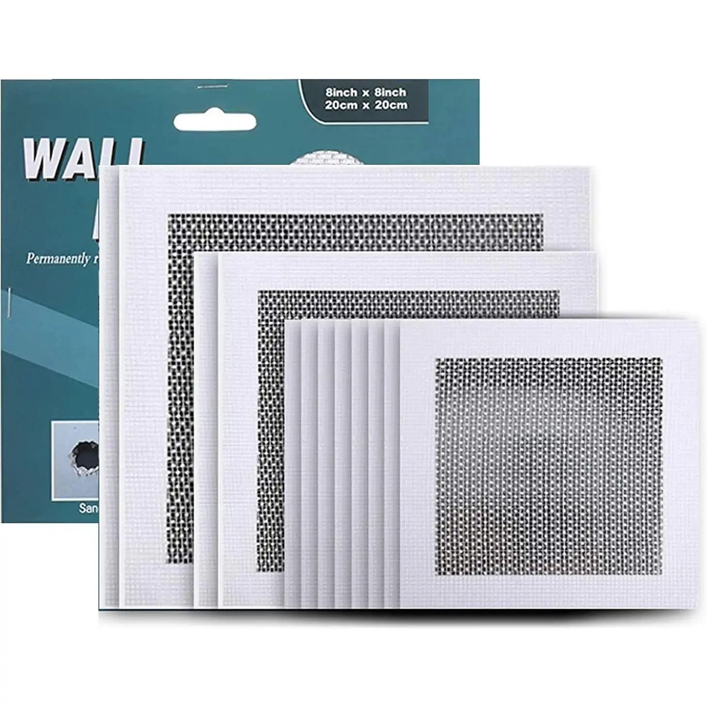 Drywall Repair Kit 12 Patches,  Wall Repair Patch Kit, 4/6/8 inch