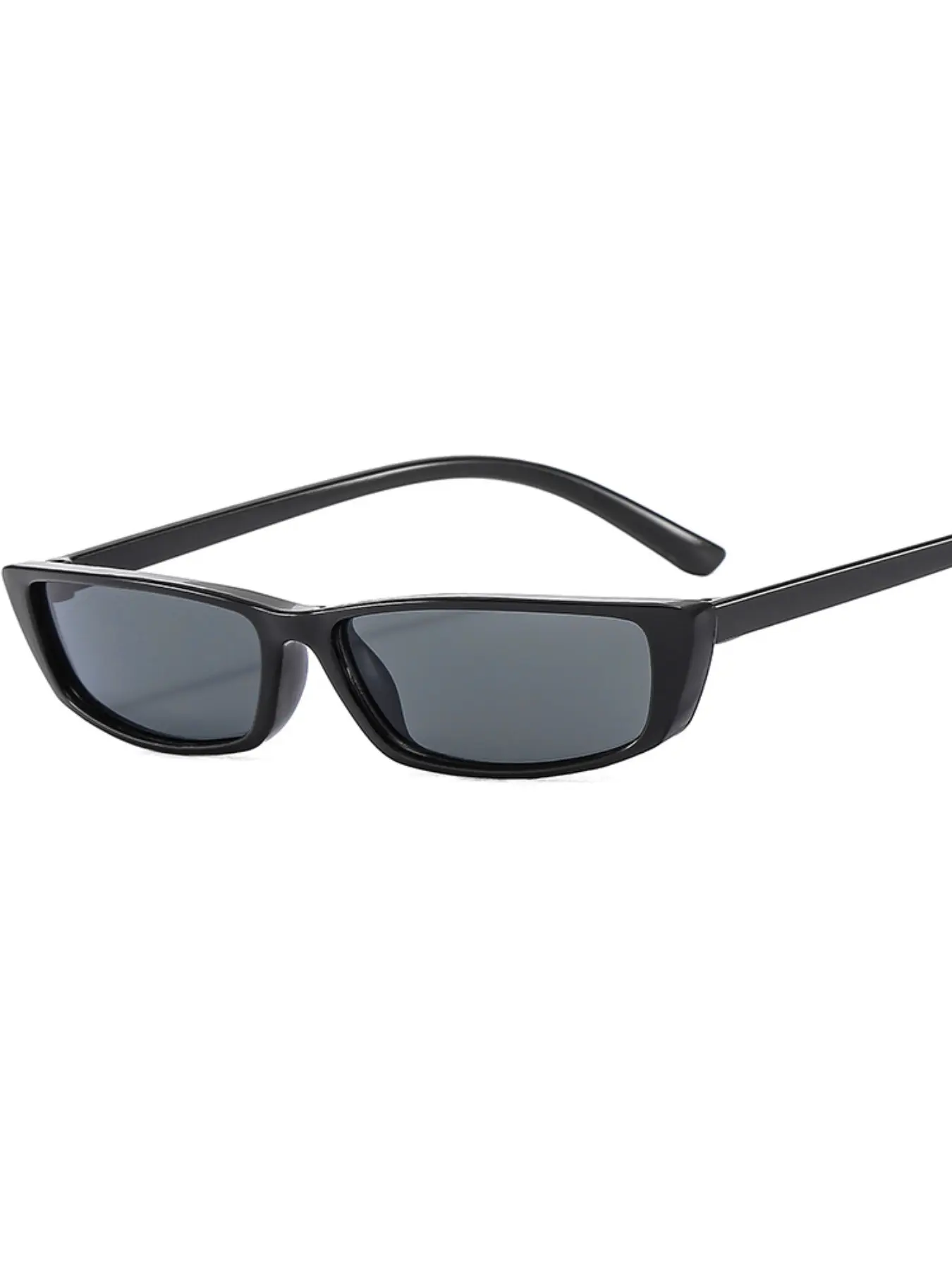 Unisex European Style Narrow Square Sunglasses, Solid Color, Fashionable Y2K Retro Cool Streetwear, Outdoor Beach Vacation Shades
