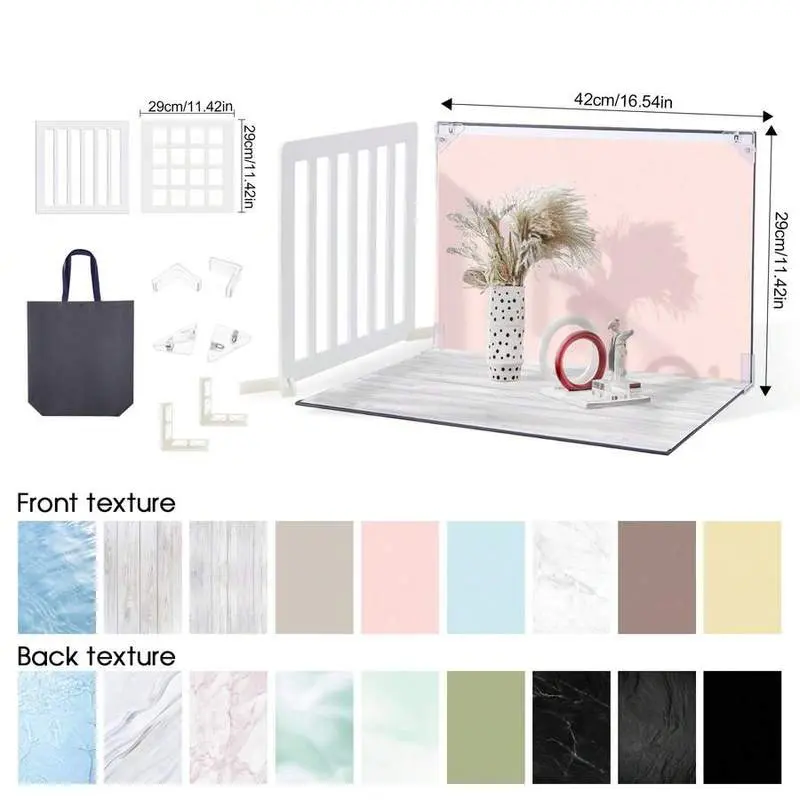 9 Piece Photography Background Boards 18 Patterns Cardboard Tabletop Background Suitable for Jewelry Food and More Includes Storage Bag Small Size 40 x 29 cm Compact Size Jewelry Display Pattern Background Cardboard Background Jewelry Making