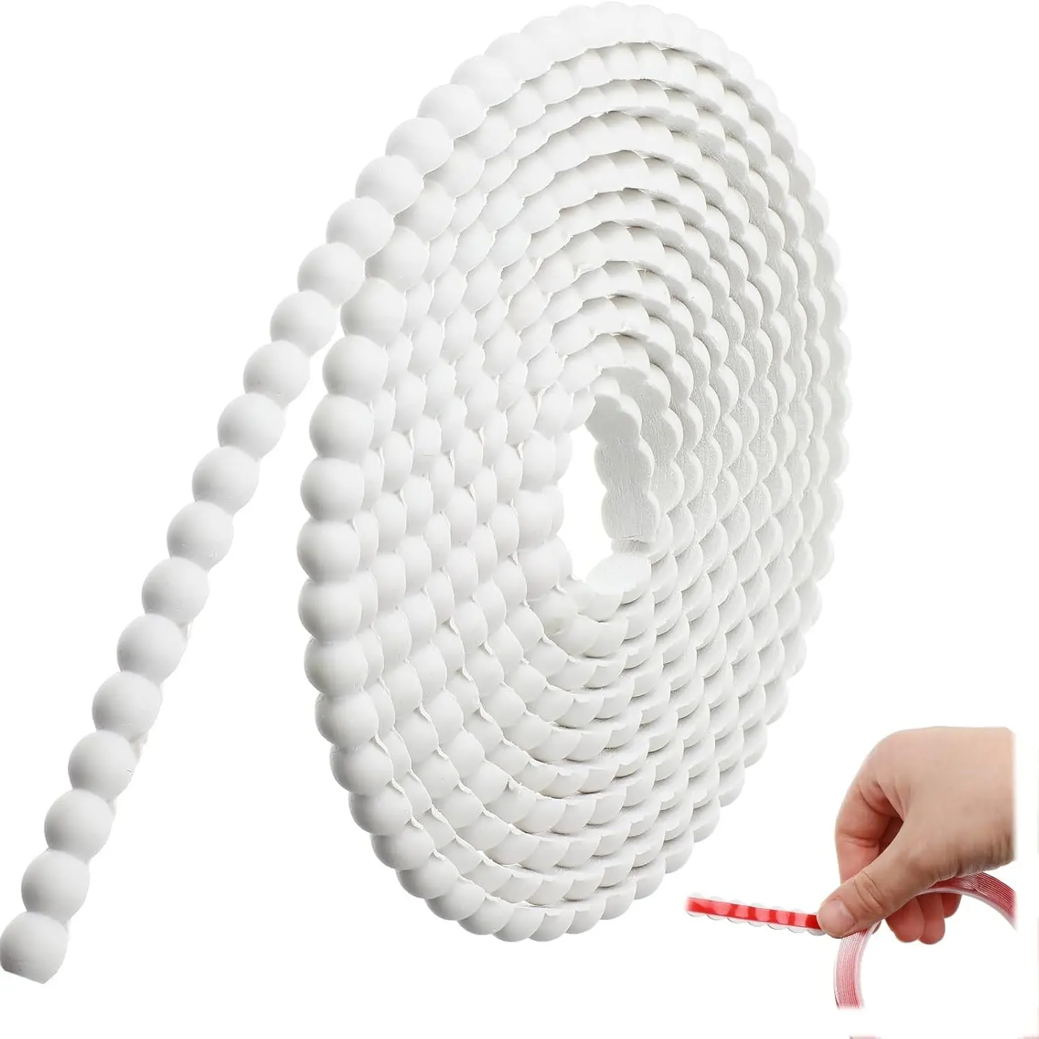 Yitape 3D Self-Adhesive PVC Decorative Trim, Flexible Waterproof Edge Strip, Pvc Interior Moulding, Ideal for Ceiling/cabinet/mirror Frame DIY Renovation
