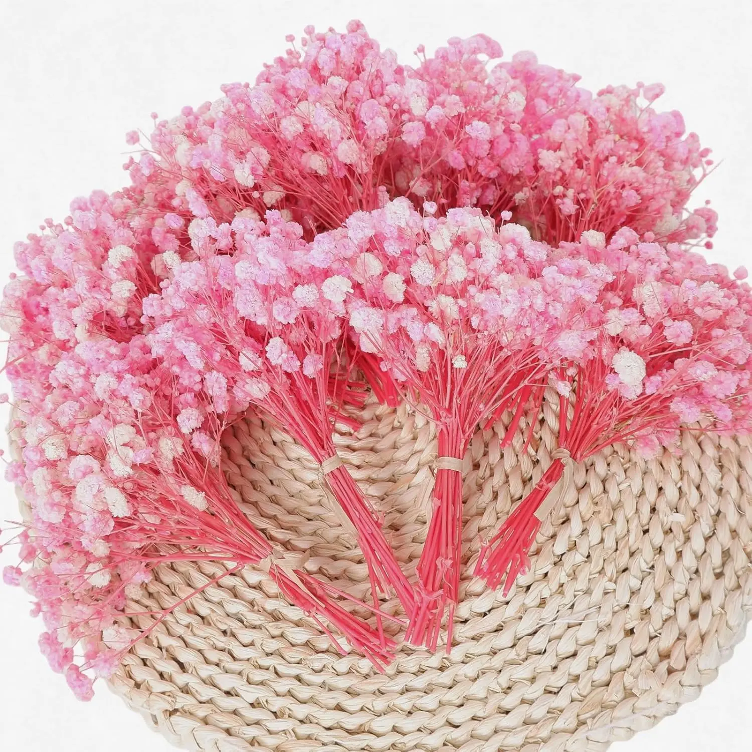 9000+ Bloom Pink Dried Babys Breath Flowers 150 Stems - Bulk Gypsophila Bouquet, Natural Real Dried Flowers for Wedding, DIY Crafts, Resin Art, Vase Filler, Romantic Home Decor, Wreath Floral