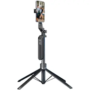 71-inch phone tripod stand, selfie stick tripod with wireless remote control, portable integrated telescopic tripod, 360° rotating height-adjustable travel tripod, suitable for content creators, TikTok, Vlog video recording