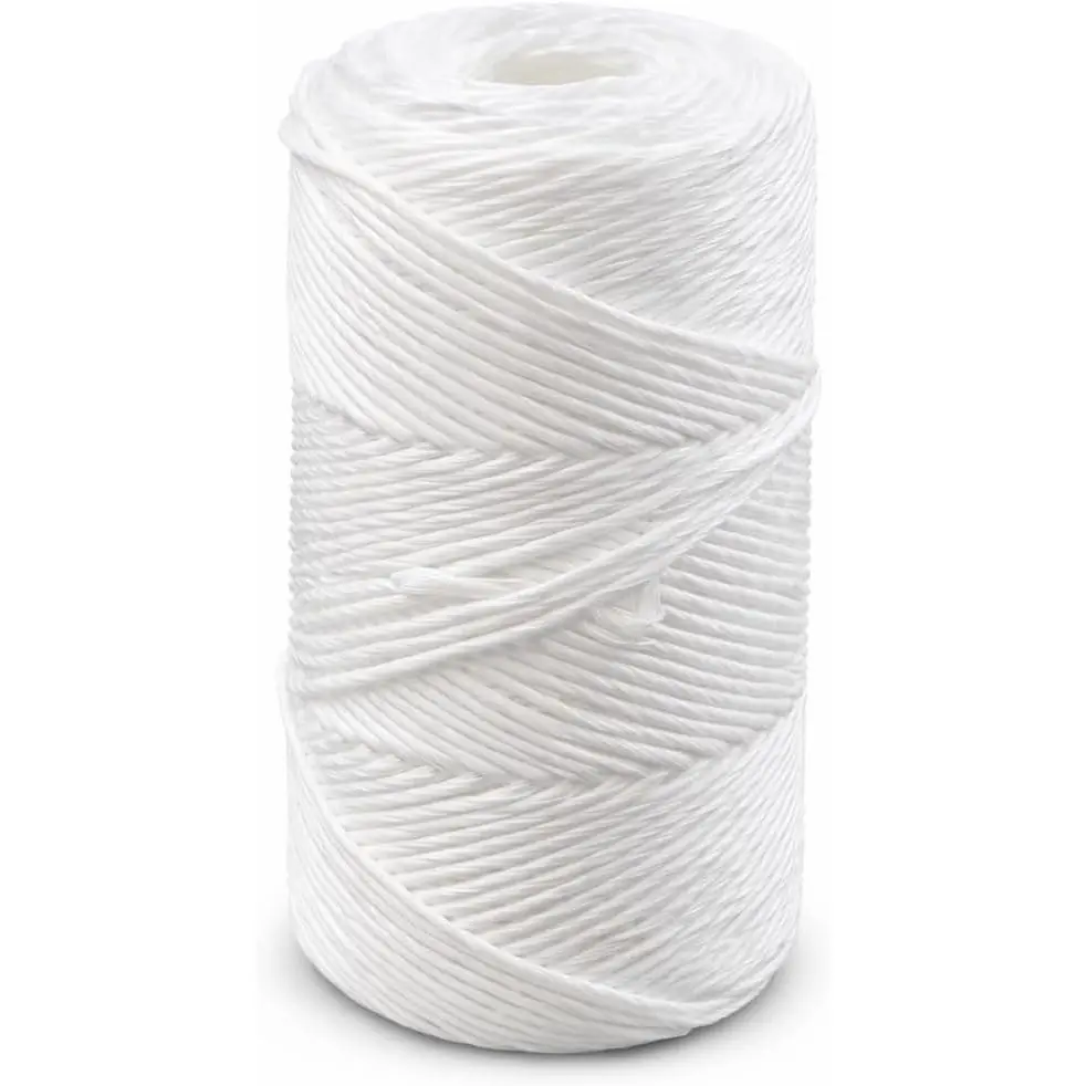 Heavy Duty 200 lbs Strong Polypropylene Tomato Twine, Garden Plant Tie String, Greenhouse Trellis Twine, Durable PP Tying Twine for Bundling, Packaging, Gardening, Farming (White/Green), 656FT