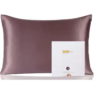 100% Pure Mulberry Silk Pillowcase for Hair and Skin Health,Soft and,Both Sides 6A Silk,600 Count,with Hidden Zipper,1pc(Standard 20''x26'',Dark Mauve)