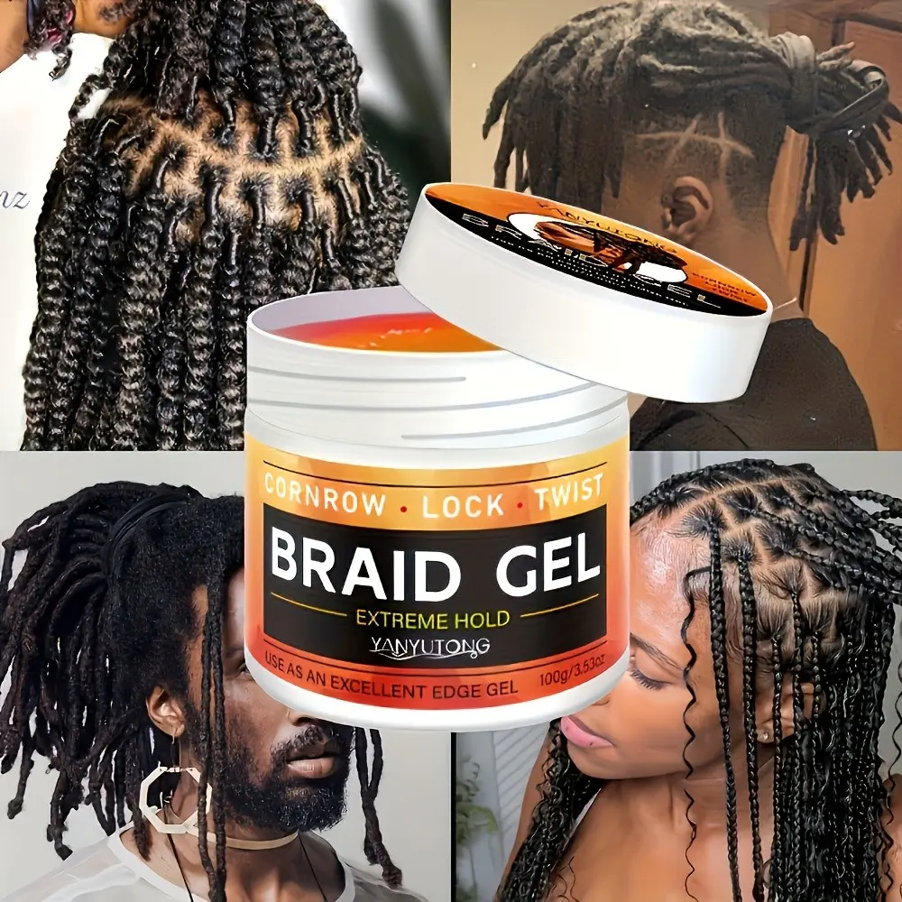 100g Dirty Braid Gel, anti frizz, enhances elasticity, maintains moisture and long-lasting styling, suitable for all hair types, suitable for both men and women