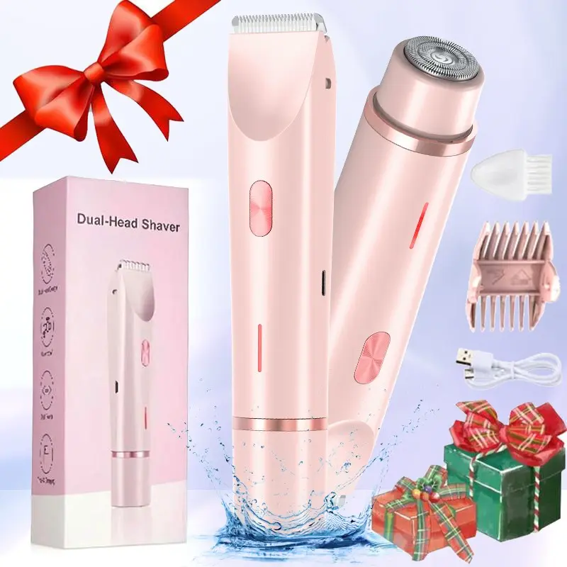 2 in 1 Double-ended Electric Hair Removal Tool, Rechargeable Waterproof Hair Removal Machine with Accessories, Personal Care Appliances for Women, Trimmer