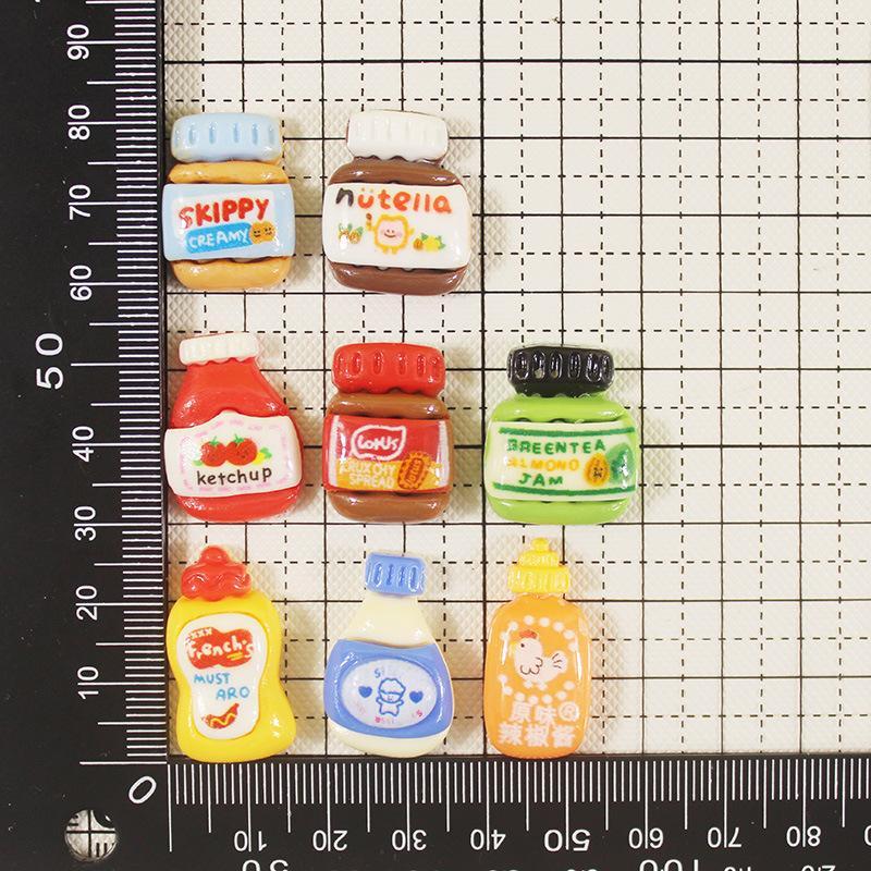 Cartoon Sauce Bottle Design Fridge Magnet, 8 Counts/set Cute Decorative Fridge Magnet,  Kitchen Decoration for Home Dining Room