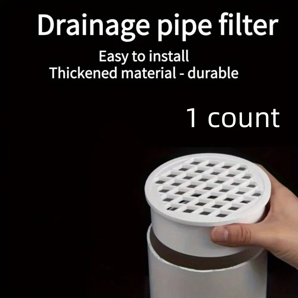Plastic Drain Protector with Grid Design, Bath Drain Cover, Easy Installation, Versatile Use Reusable Drain Pipe Filter, Ideal for Roof, Balcony, Pool, Garden Drainage
