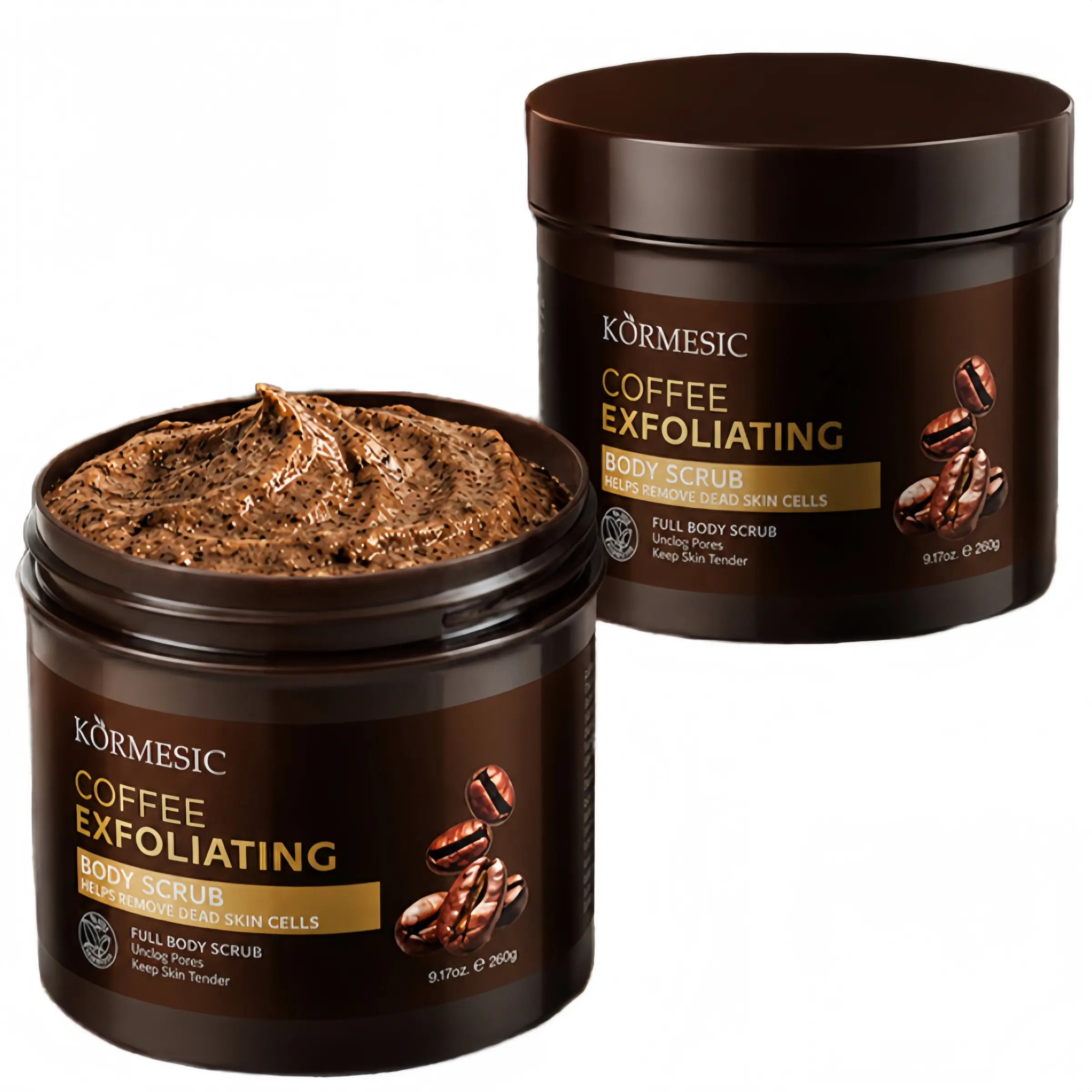 Coffee Exfoliating Body Scrub, Natural Coffee Body Scrub Remove Dead Skin Cells for Smooth Soft Skin