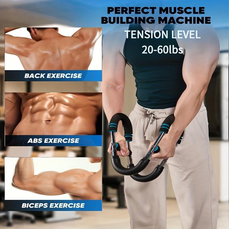 Valentine's Day Exclusive Gift: Adjustable U-shaped Arm Trainer with Foam, Forearm and Bicep Exercise Equipment for Home Fitness, Strength Training Equipment for Chest, Shoulders and Inner Thighs