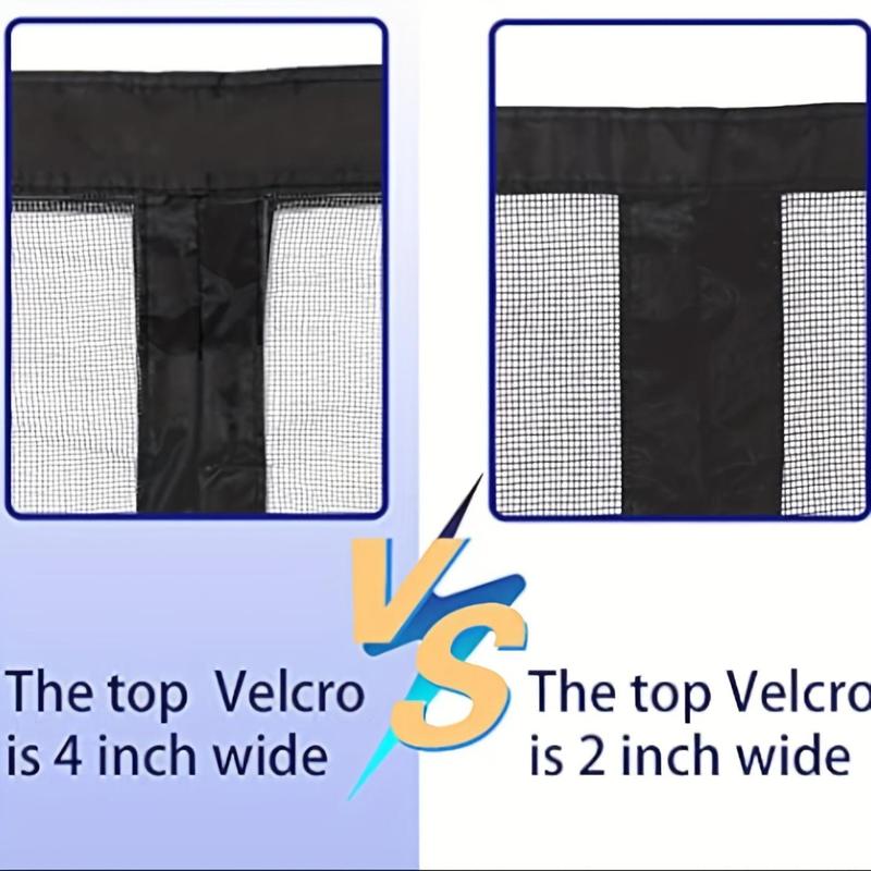 Self-Sealing Magnetic Screen Door with Heavy-Duty Nylon Mesh & Magnets - Hands-Free Insect Protection, Easy Magnetic Strips Installation for Patio, Balcony, Indoor/Outdoor Use, Patio Mosquito Barrier, Functional Door Design, Durable Mesh Material, Balcony