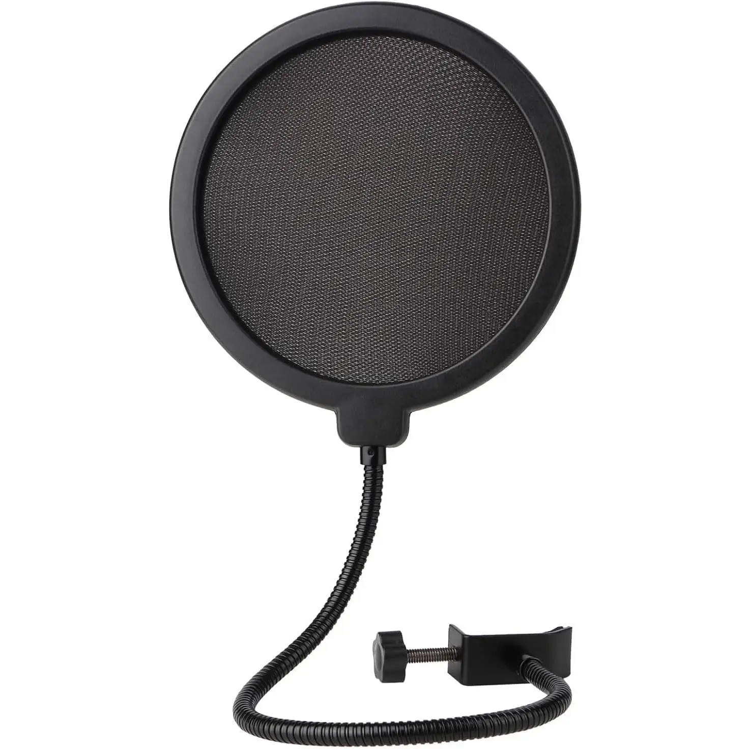 Professional Mic Windscreen Pop Filter For Microphone, Layered Wind Pop Screen With A Flexible 360  Gooseneck Clip Stabilizing Arm,Compatible with Blue  and any Other Microphone