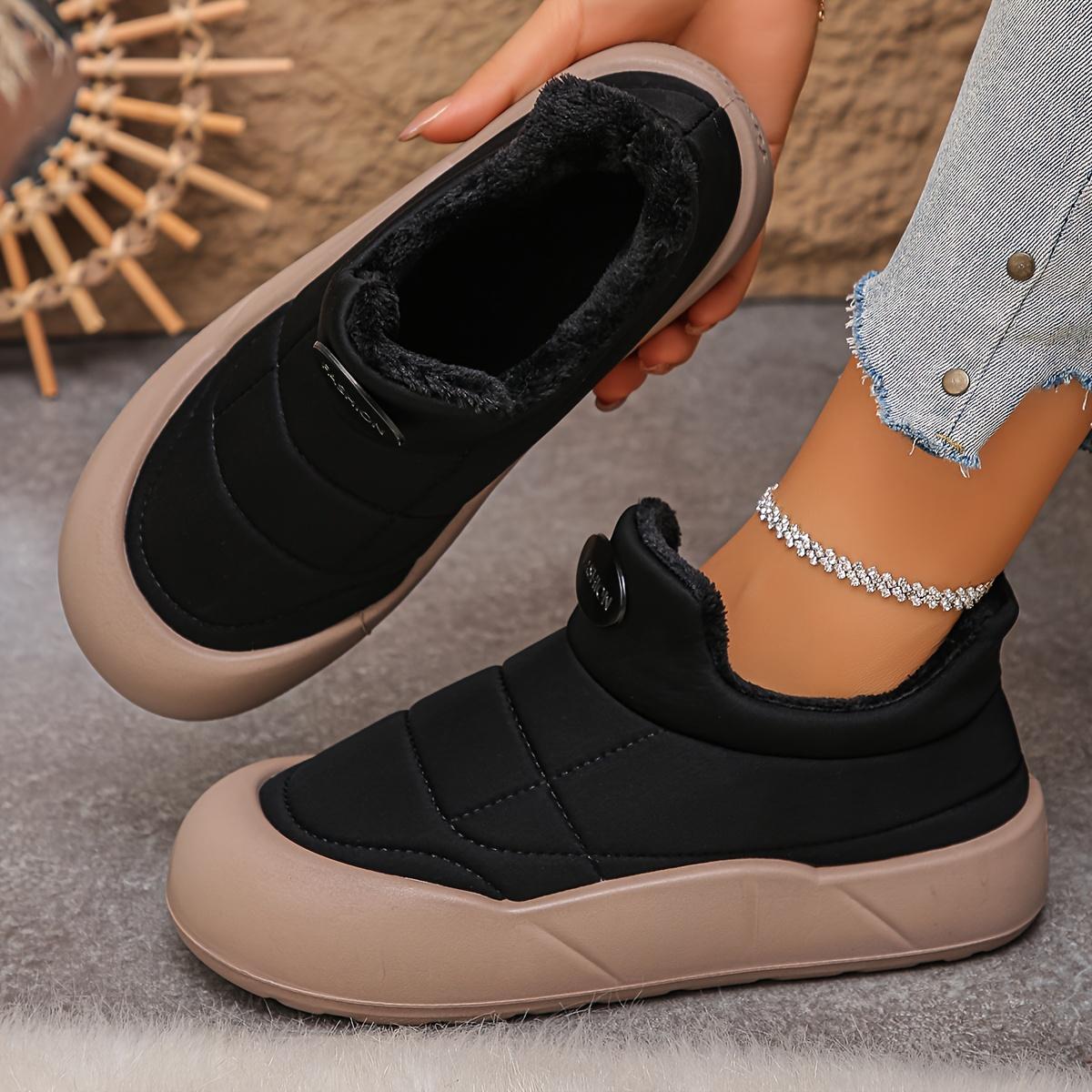 Women Winter Snow Boots Women's Fleece Lined Ankle Boots Thick Rubber Sole Non Slip Warm Casual Low Heel Round Toe All Season Footwear