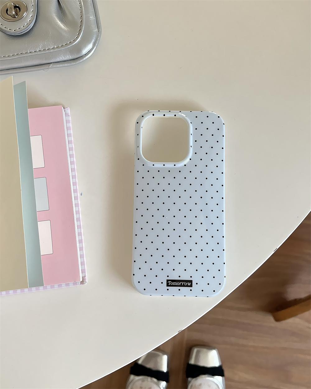 INS Polka Dot Small Fresh Mobile Phone Case for iPhone 17 16 15 14 13 12 Pro Max 11 Ultra Slim Shockproof Cover for iPhone Air