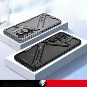 Military Grade Drop-Proof Smartphone Case for Samsung Galaxy S26 Ultra, Luxury Metal Alloy Shell, Ultra-Thin Heat Dissipation Stand Set