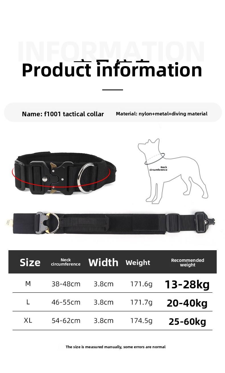 Premium Heavy-Duty Nylon Dog Collar - Extra Wide, Padded, with Stainless Steel Buckle Adjustable Pet Collar, Durable Dog Collar for Medium Large Dogs Cats for Outings, Dog Supplies, Pets Supplies, Christmas Gift