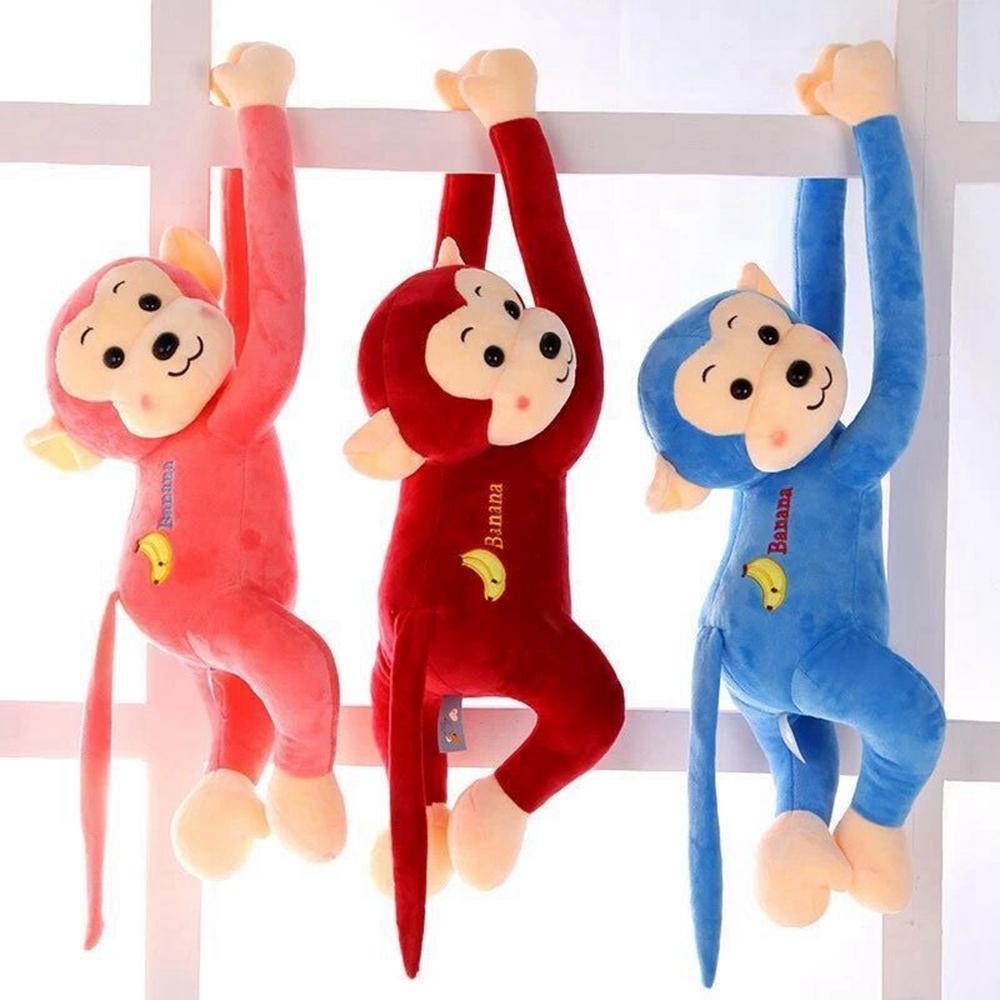45cm Cute Long Arm Monkey Plush Toy 5 Color Anti-Collision Banana Can Tie Curtains With Monkey Doll  Decoration Christmas