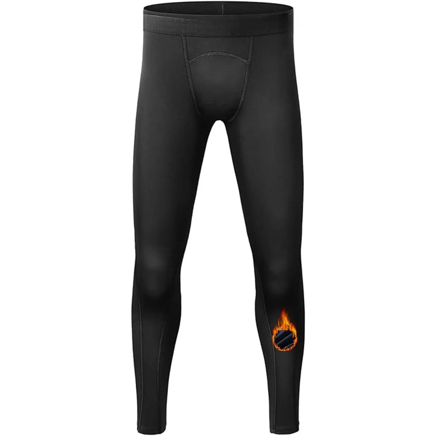 Boys' Fleece Lined Leggings - 1 or 2 Pack Thermal Compression Youth Base Layer Tights, Cold Weather Thermal Wear New Model