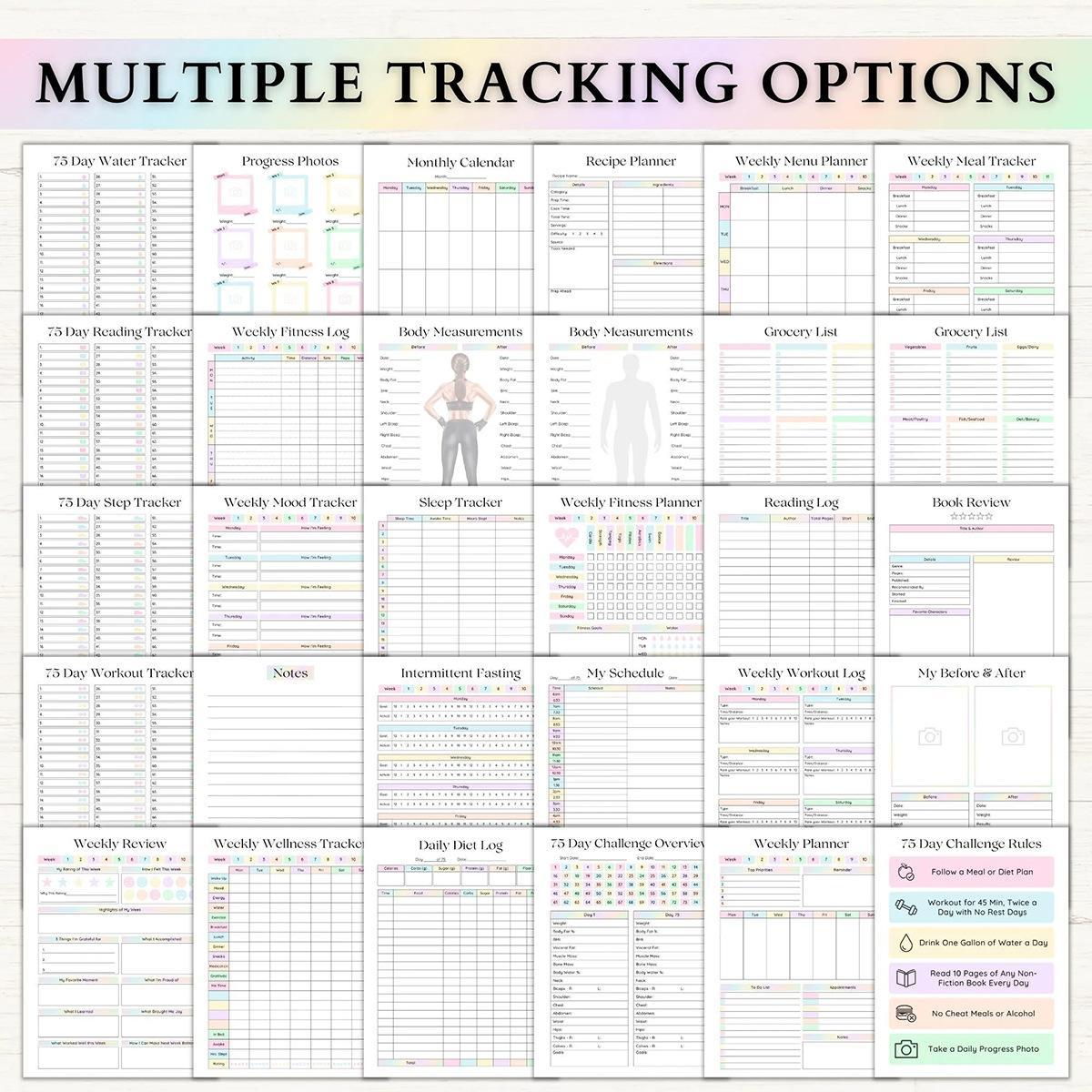75-day Challenge Planner, 1pc Running Themed Planner Notebook, Personal Organizer for Home Office School, Weekly Planner, Productivity Planner, Spiral Bound Planner, Planner Calendar, Office Stationery & Supplies