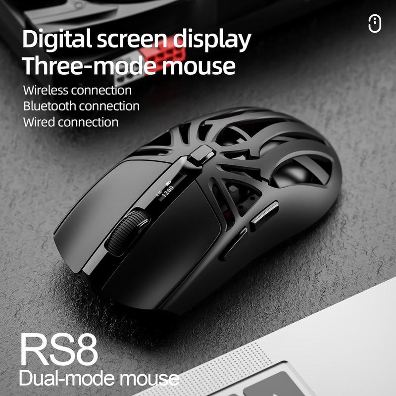 Hollow Design Wireless Gaming Mouse, Rechargeable Wireless Gaming Mouse with RGB Colorful Backlight, Silent Clicks Mouse for Gaming & Office Use, Gaming Accessories